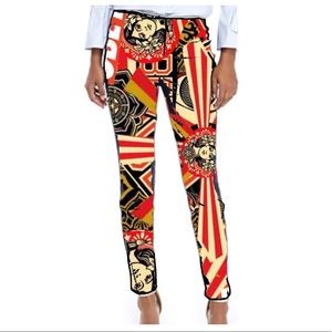 Skinny Stretch Slim Cut Pant ZIP Pocket Art